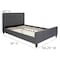 Flash Furniture Platform Bed, Tribeca, Full, Dark Gray HG-30-GG - alternate 2